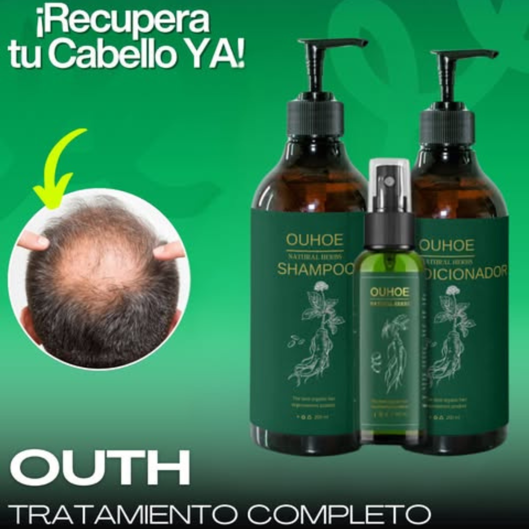 Tratamiento capilar natural a base de romero, jengibre y Ginseng 🌿 Pague 1 Lleve 3