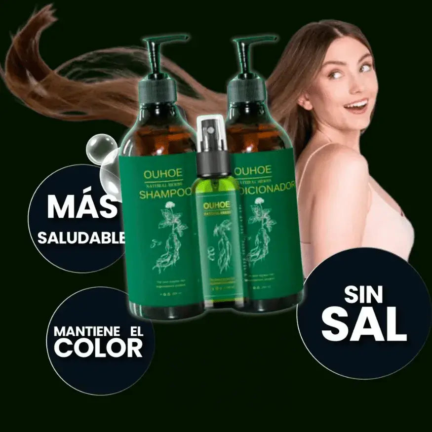 Tratamiento capilar natural a base de romero, jengibre y Ginseng 🌿 Pague 1 Lleve 3