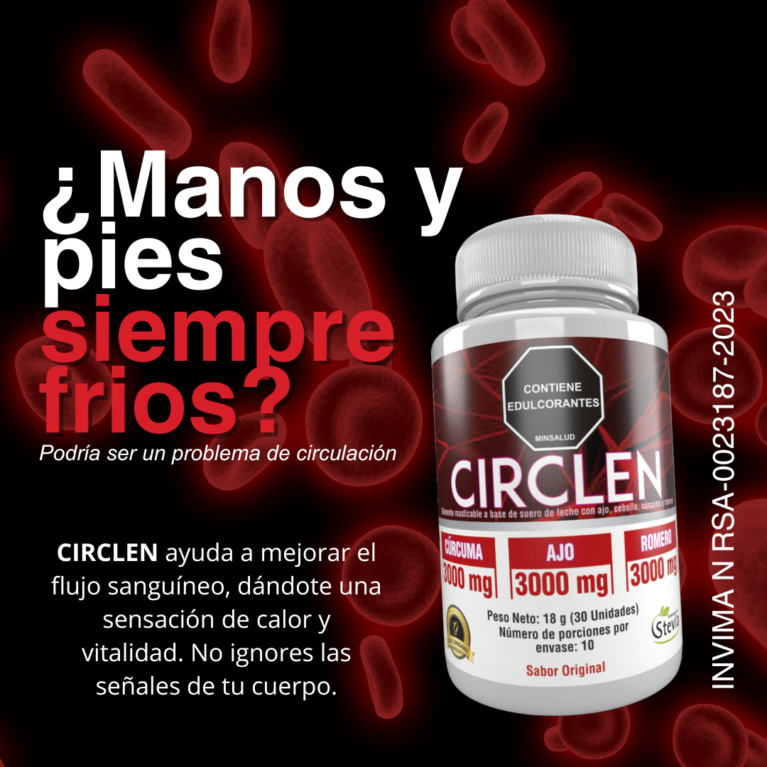 CORAZÓN SANO CON CIRCLEN: CÁPSULAS DE CÚRCUMA, AJO , ROMERO Y CEBOLLA ( CON INVIMA)