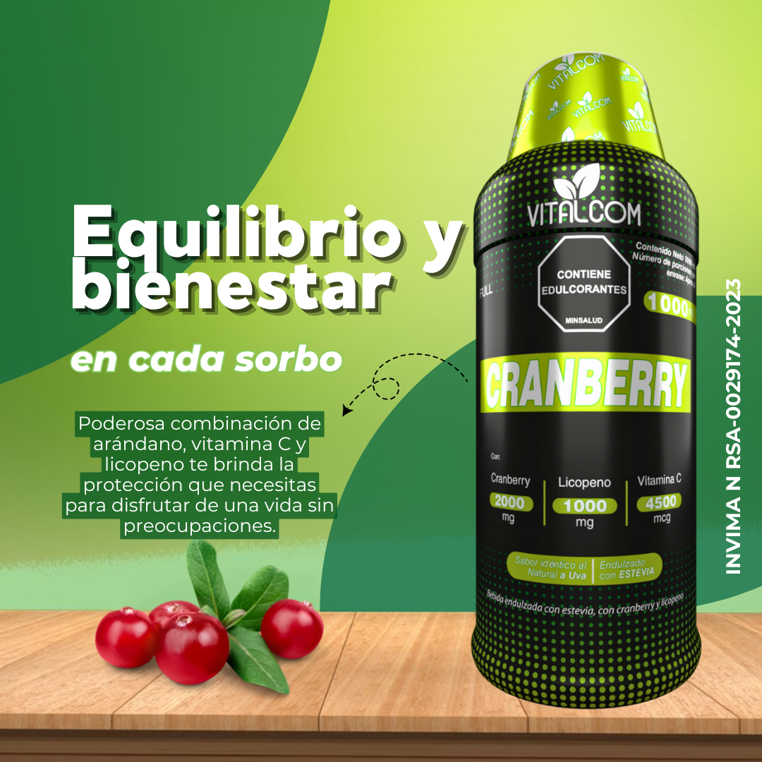 BIENESTAR MASCULINO: CRANBERRY+ LICOPENO + ZINC Y SELENIO (REGISTRO INVIMA)