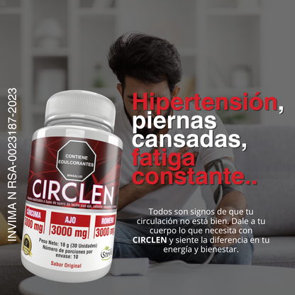 CORAZÓN SANO CON CIRCLEN: CÁPSULAS DE CÚRCUMA, AJO , ROMERO Y CEBOLLA ( CON INVIMA)