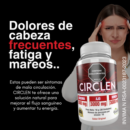 CORAZÓN SANO CON CIRCLEN: CÁPSULAS DE CÚRCUMA, AJO , ROMERO Y CEBOLLA ( CON INVIMA)
