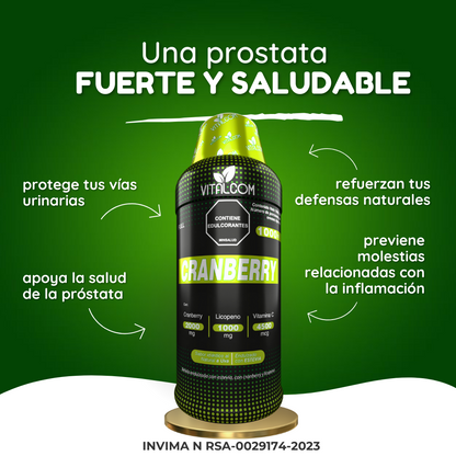 BIENESTAR MASCULINO: CRANBERRY+ LICOPENO + ZINC Y SELENIO (REGISTRO INVIMA)
